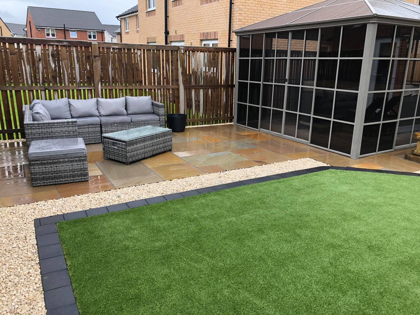 New patio and lawn Glasgow